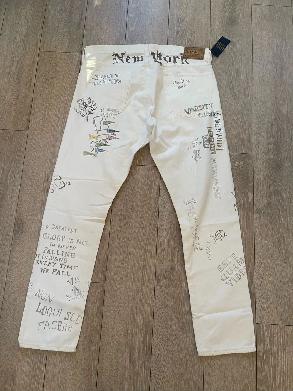 Polo Ralph Lauren The Sullivan Slim Graphic Jeans - White